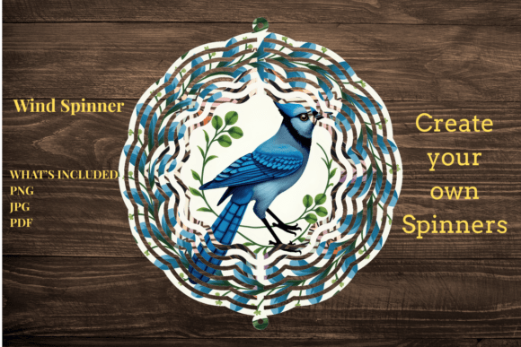 Blue Jay Wind Spinner: A 3D Nature-Inspired Design Asset
