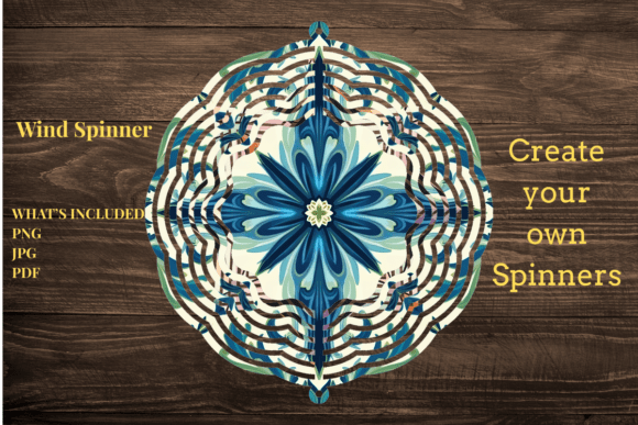Blue Mandala Wind Spinner: A Design Asset for Tranquil Motion