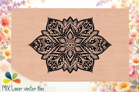 Bold Floral SVG Engraving Design: A Modern Creative Asset