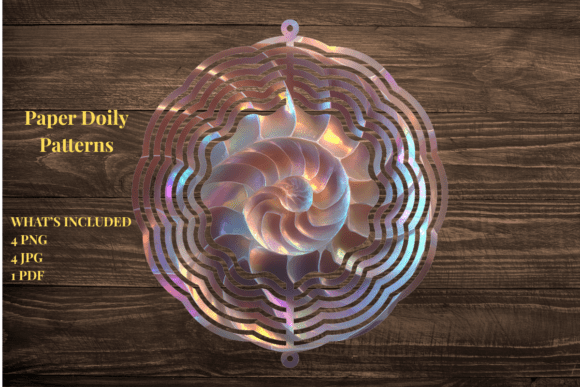 Capture Coastal Calm: The Iridescent Nautilus Wind Spinner Design
