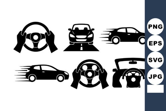 Dynamic Design Assets: The Power of Car Driving Speed Steering Icons