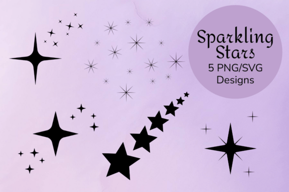 Dynamic Star & Sparkle Silhouettes: Instant Visual Magic
