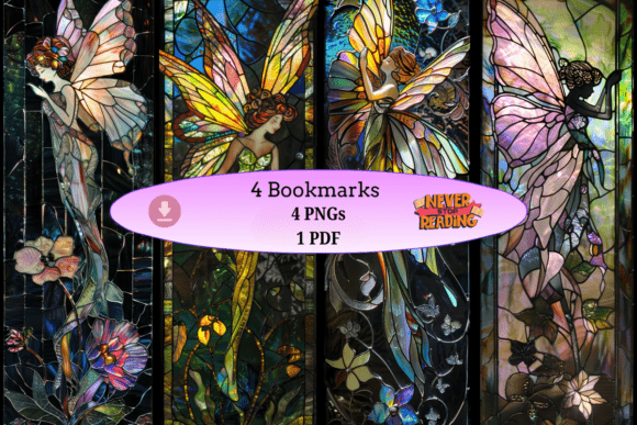 Fairy Stained Glass Bookmark Set: Light and Enchantment