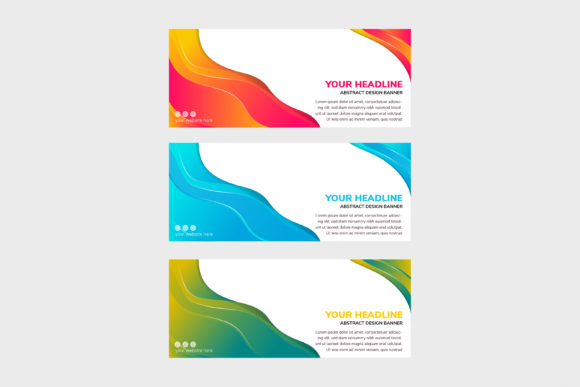 Horizontal Banner Wave Liquid Gradient: Fluid Design for Modern Brands