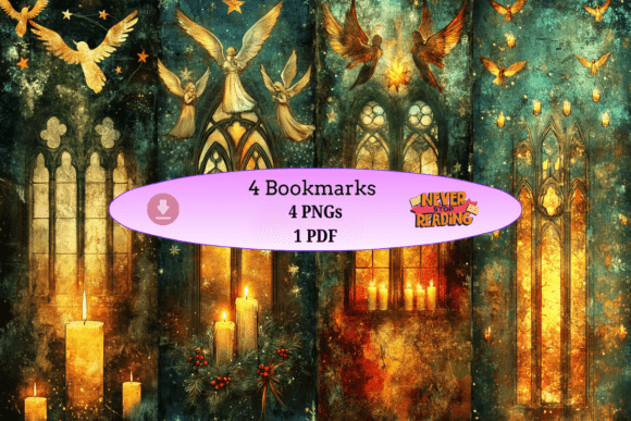 Illuminate Your Pages with the Cathedral Angels Bookmark Set
