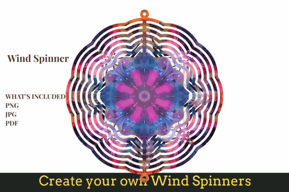 Midnight Bloom Wind Spinner: A Celestial Design Asset