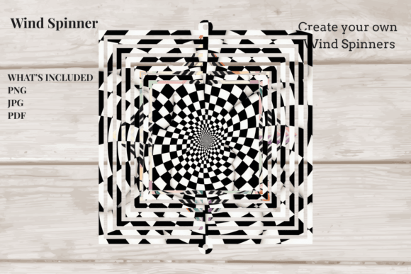Monochrome Vortex Wind Spinner: Bold Optical Illusion for Your Space