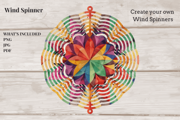 Prismatic Harmony Wind Spinner: A Dynamic Design Asset