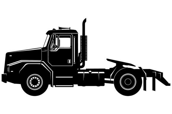 The Bold Statement of the Semi Truck Tractor Unit Silhouette