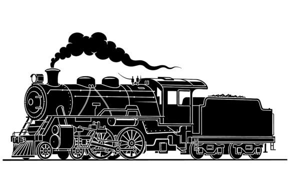 Vintage Steam Locomotive: The Smoke & Iron Typeface
